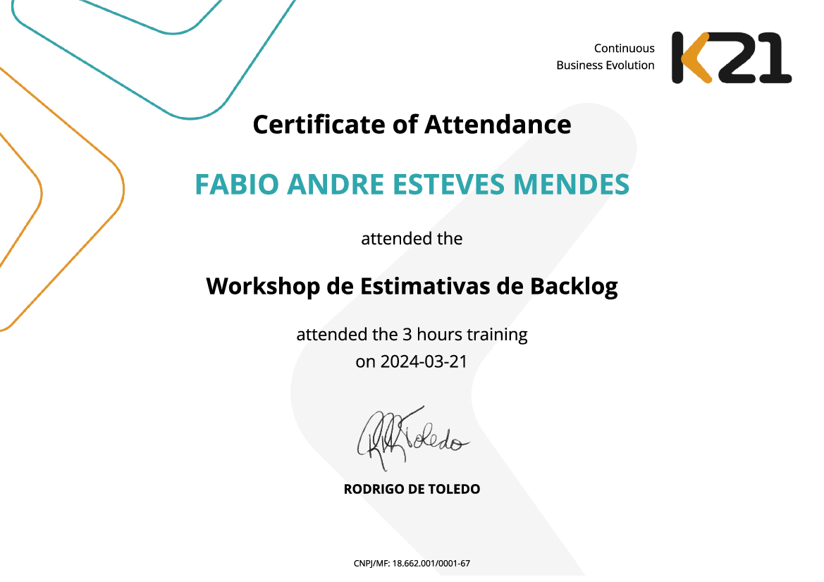 Certificado K21